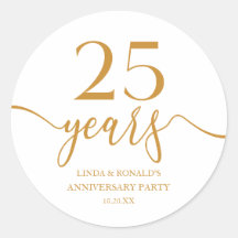 Elegante Champagne 25ste bruiloft Jubileum