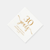 Elegante Champagne 30ste bruiloft Jubileum Servet (Hoek)