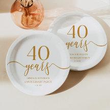 Elegante Champagne 40ste bruiloft Jubileum