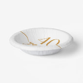 Elegante Champagne 40ste bruiloft Jubileum Papieren Kommen (Gebogen)