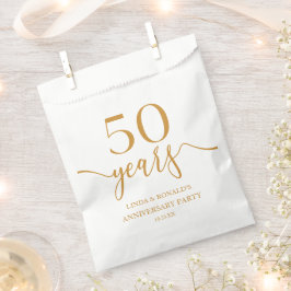 Elegante Champagne 50ste bruiloft Jubileum Bedankzakje