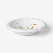 Elegante Champagne 5e bruiloft Jubileum Papieren Kommen (Gebogen)