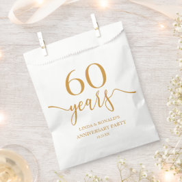 Elegante Champagne 60ste bruiloft Jubileum Bedankzakje