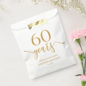 Elegante Champagne 60ste bruiloft Jubileum Bedankzakje (Gezegeld)