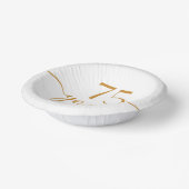 Elegante Champagne 75ste bruiloft Jubileum Papieren Kommen (Gebogen)