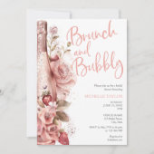 Elegante champagne aardbei boho blush roze kaart (Voorkant)