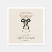 Elegante Champagne Bruidsbrunch Servetten (Voorkant)