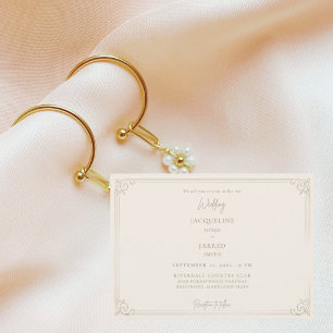 Elegante Champagne Bruiloft met Flair Kaart
