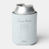 Elegante Champagne Bruiloft Verloving Koelbox Blikjeskoeler (Blikje Voorkant)