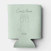 Elegante Champagne Bruiloft Verloving Koelbox Blikjeskoeler (Achterkant)