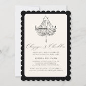 Elegante Champagne Brunch Bruids Douche Uitnodigin Kaart (Voorkant)