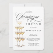 Elegante Champagne Brunch Moederdag Kaart (Voorkant)