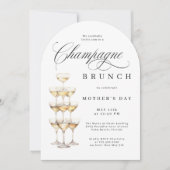 Elegante Champagne Brunch Moederdag Kaart (Voorkant)