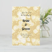 Elegante Champagne Bubbels Huwelijksuitnodiging Kaart (Staand voorkant)