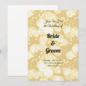 Elegante Champagne Bubbels Huwelijksuitnodiging Kaart (Voorkant / Achterkant)