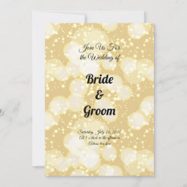 Elegante Champagne Bubbels Huwelijksuitnodiging Kaart