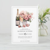 Elegante champagne | Chique Rozen | repetitie Kaart (Staand voorkant)