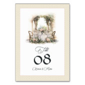 Elegante Champagne en Blush "Old Money" bruiloft Kaart (Achterkant)