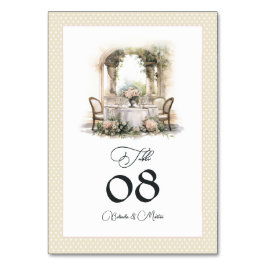 Elegante Champagne en Blush "Old Money" bruiloft Kaart