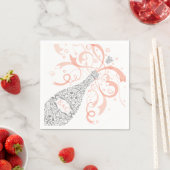 Elegante Champagne Fles Papier Servet 2 (Insitu)