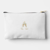 Elegante Champagne Fluit Bruid Cosmetische Gift Etui (Achterkant)