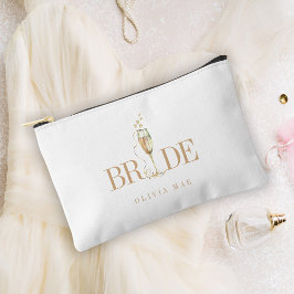 Elegante Champagne Fluit Bruid Cosmetische Gift Etui