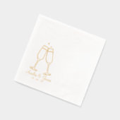 Elegante Champagne glas Cocktail Wedding Folie Servetten (Links)