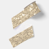 Elegante Champagne Glitter Sparkle Sequin Grosgrain Lint (Achterkant)
