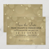 Elegante Champagne Gold bruiloft Save The Date (Voorkant / Achterkant)