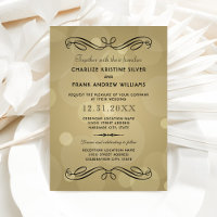 Elegante Champagne Goud en Zwart Bruiloft