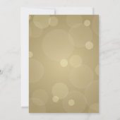 Elegante Champagne Goud en Zwart Bruiloft Kaart (Achterkant)