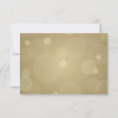 Elegante Champagne Goud en Zwart Bruiloft RSVP Kaartje (Achterkant)