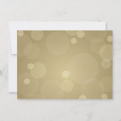 Elegante Champagne Goud en Zwart Bruiloft Save The Date (Achterkant)