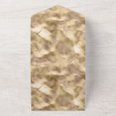 Elegante Champagne Gouden Glam All In One Uitnodiging (Buitenkant)