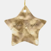  Elegante Champagne Gouden Glam Keramisch Ornament (Voorkant)