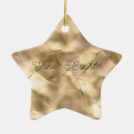 Elegante Champagne Gouden Glam Keramisch Ornament