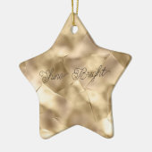  Elegante Champagne Gouden Glam Keramisch Ornament (Links)