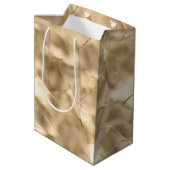  Elegante Champagne Gouden Glam Medium Cadeauzakje (Achterkant Gekanteld)