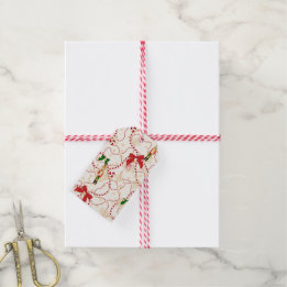 Elegante Champagne Notenkraker Candy Cane Kerstmis Cadeaulabel