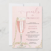 Elegante Champagne Parels & Prosecco Vrijgezellenf Kaart (Voorkant)