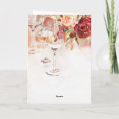 Elegante Champagne & Roos Verloving Aankondiging (Achterkant)