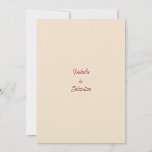 Elegante Champagne & Roze Marmer 'Save the Date' Kaart (Achterkant)