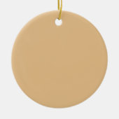 Elegante champagne stevige kerst keramisch ornament (Voorkant)