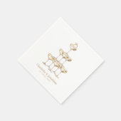 Elegante Champagne Stijlvolle Retro Servet (Hoek)