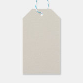 Elegante champagne toast met witte rozen cadeaulabel (Achterkant)