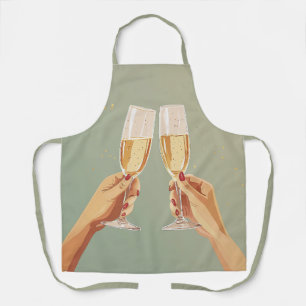 Elegante champagne toast viering schort