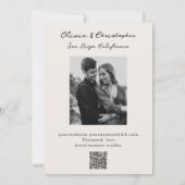  Elegante Champagne Tower Sketch QR-code Save The Date (Achterkant)