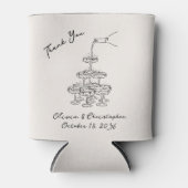 Elegante Champagne Tower Wedding Favoriete Koelbox Blikjeskoeler (Voorkant)