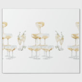 Elegante Champagne trouwrol Cadeaupapier (Vlak)