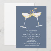 Elegante Champagne verlovingsfeest Kaart (Voorkant / Achterkant)